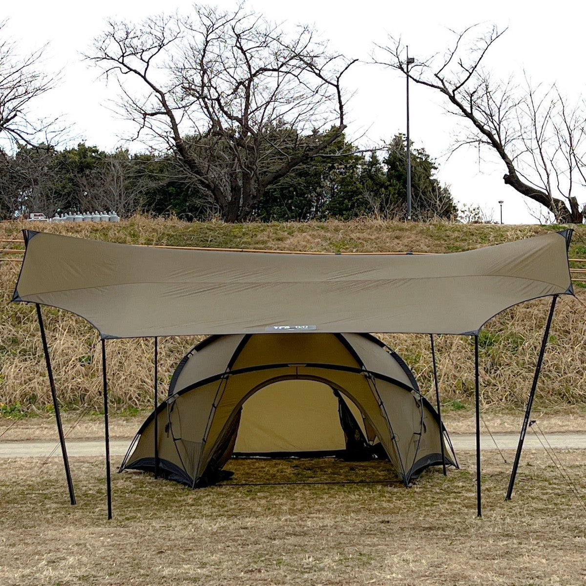 アウトドアneru design works Hillside tarp ブルーグレー - テント ...