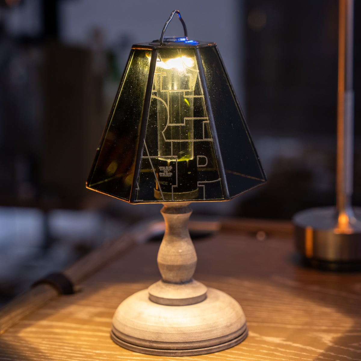 抽選販売】GLASS SHADE & WOOD STAND set TARPtoTARP ver./ Dark Gray