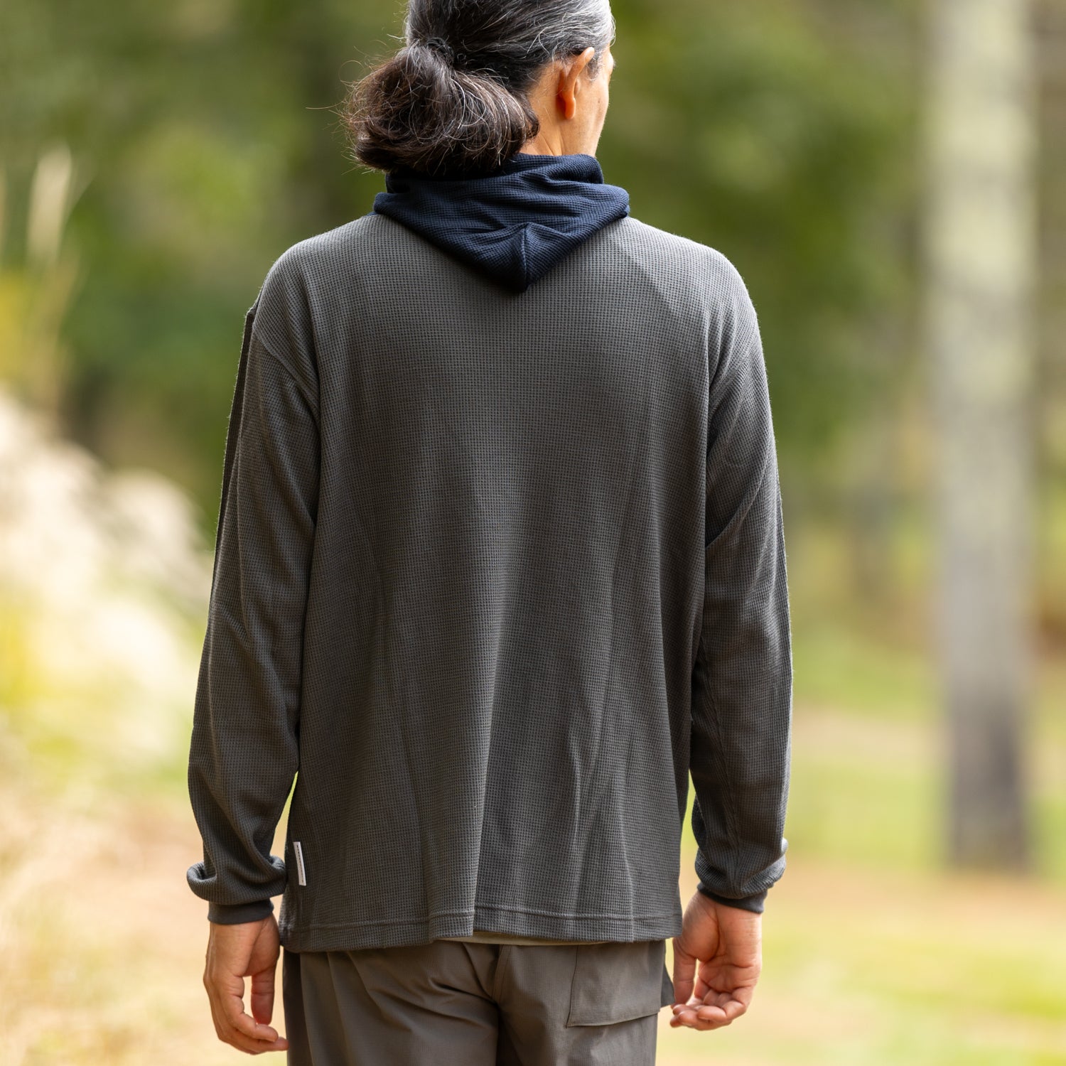 MERINO WOOL LONG SLEEVE HOODIE LOG別注