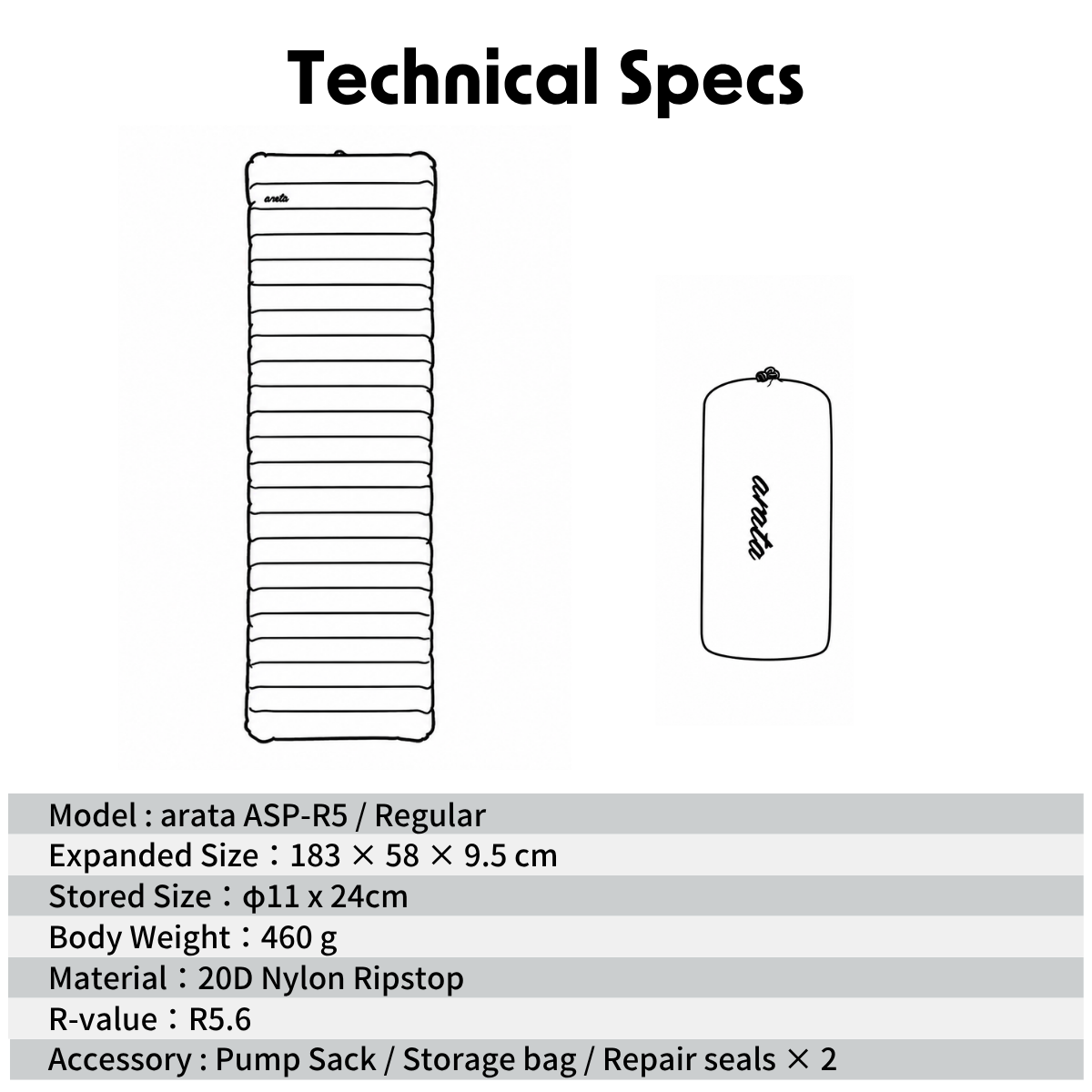 スリーピングマット ASP-R5 – LOG