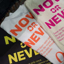 画像をギャラリービューアに読み込む, NOW or EVER ヘビーウェイトTシャツ
