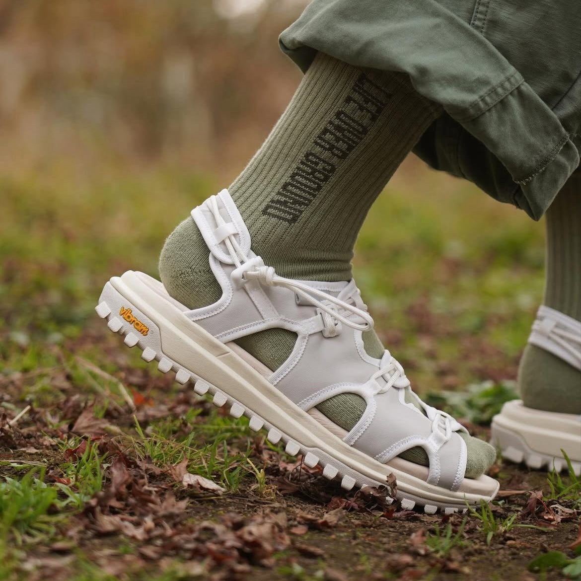 SUNCORE レザーサンダル GREEN LOG別注