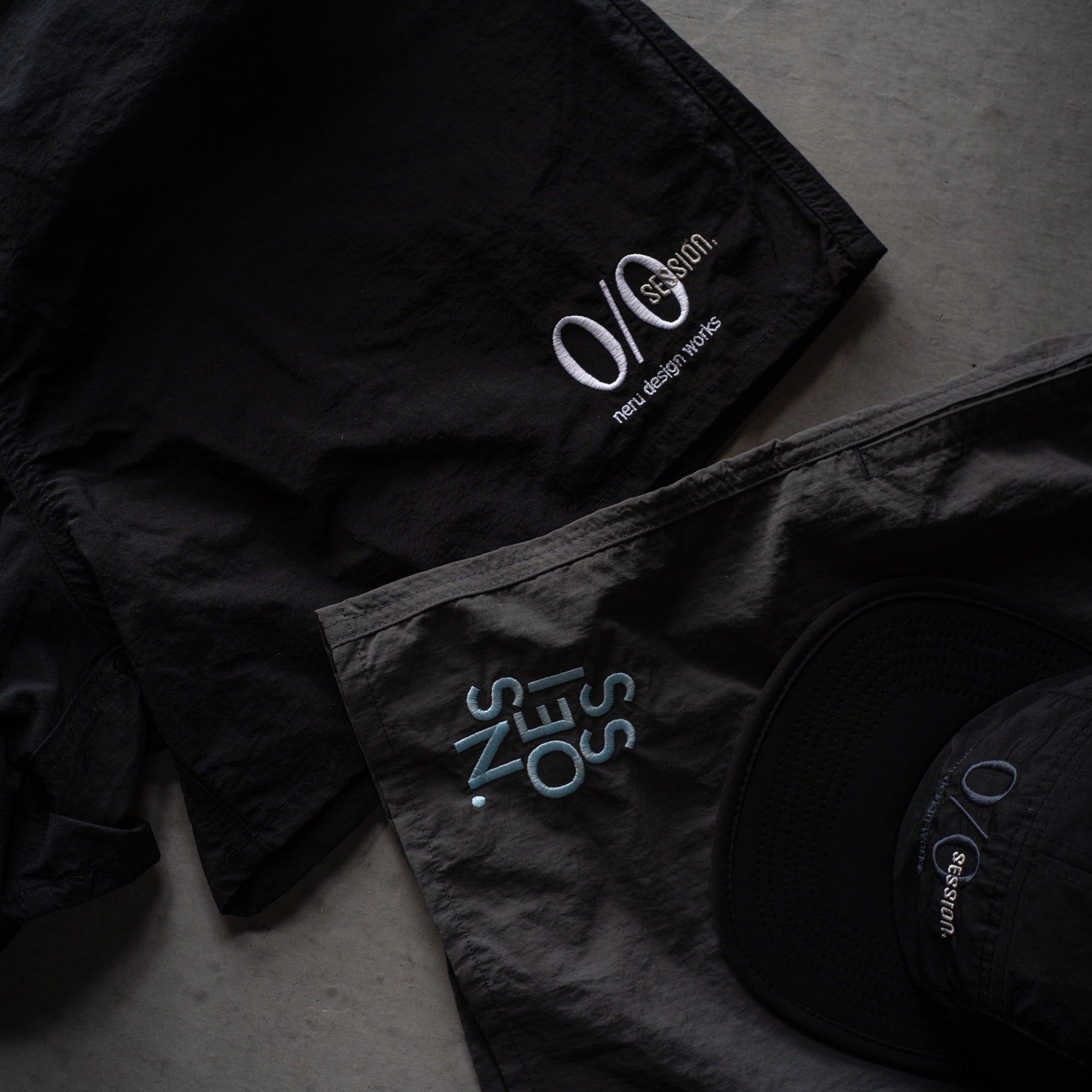 neru design works session バング ブラック 受注商品＞session×neru design works Nylon Half pants – LOG