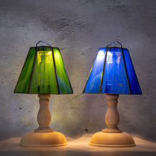 画像をギャラリービューアに読み込む, Lampup × TARPtoTARP "GLASS SHADE &amp; WOOD STAND set TARPtoTARP YKM ブルー ver."

