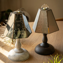 画像をギャラリービューアに読み込む, 【おひとり様1点まで】GLASS SHADE &amp; WOOD STAND set　TARPtoTARP ver.　/ Light Gray
