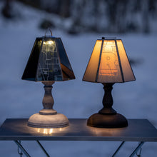 画像をギャラリービューアに読み込む, 【おひとり様1点まで】GLASS SHADE &amp; WOOD STAND set　TARPtoTARP ver.　/ Light Gray
