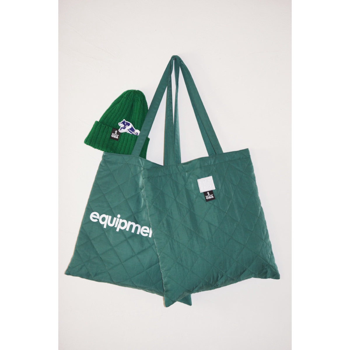 TARPtoTARP × eqml EQ quilting tote bag & AWT beanie – LOG